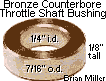 Bronze throttle shaft bushing