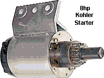 8hp Kohler single cylinder engine gear starter