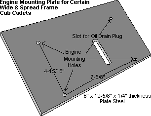 Fabricated engine mounting plate