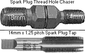 Spark Plug Thread Hole Chaser and Spark Plug Hole Tap